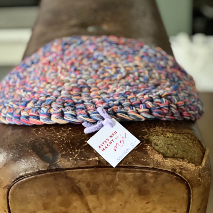 Stuhlkissen aus Wollresten