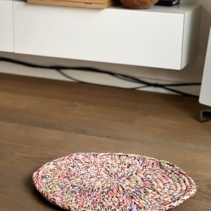 Stuhlkissen aus Wollresten