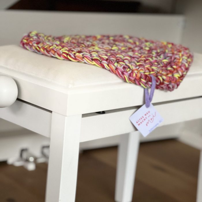 Stuhlkissen aus Wollresten