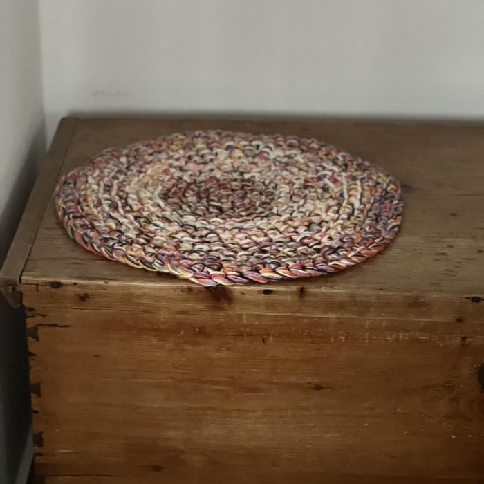 Stuhlkissen aus Wollresten