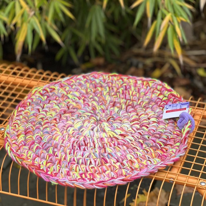 Stuhlkissen aus Wollresten