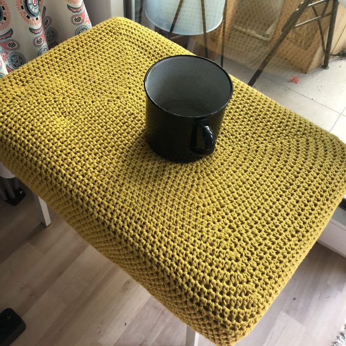 Stuhlhusse gehäkelt